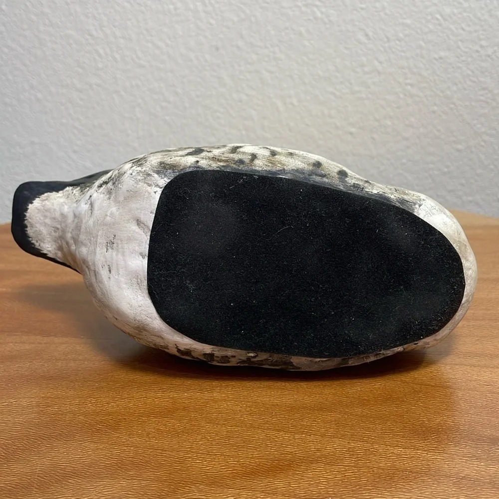 Vintage Hand Crafted Hand Made ‘87 Ceramic Goose Black &White Rustic Cabin Decor
